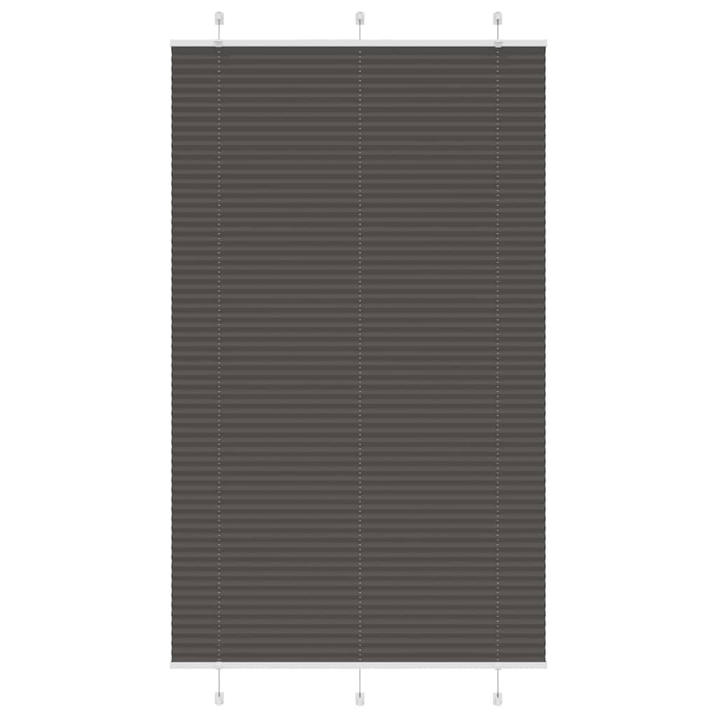 vidaXL Plissee Schwarz 115x200 cm Stoffbreite 114,4 cm Polyester