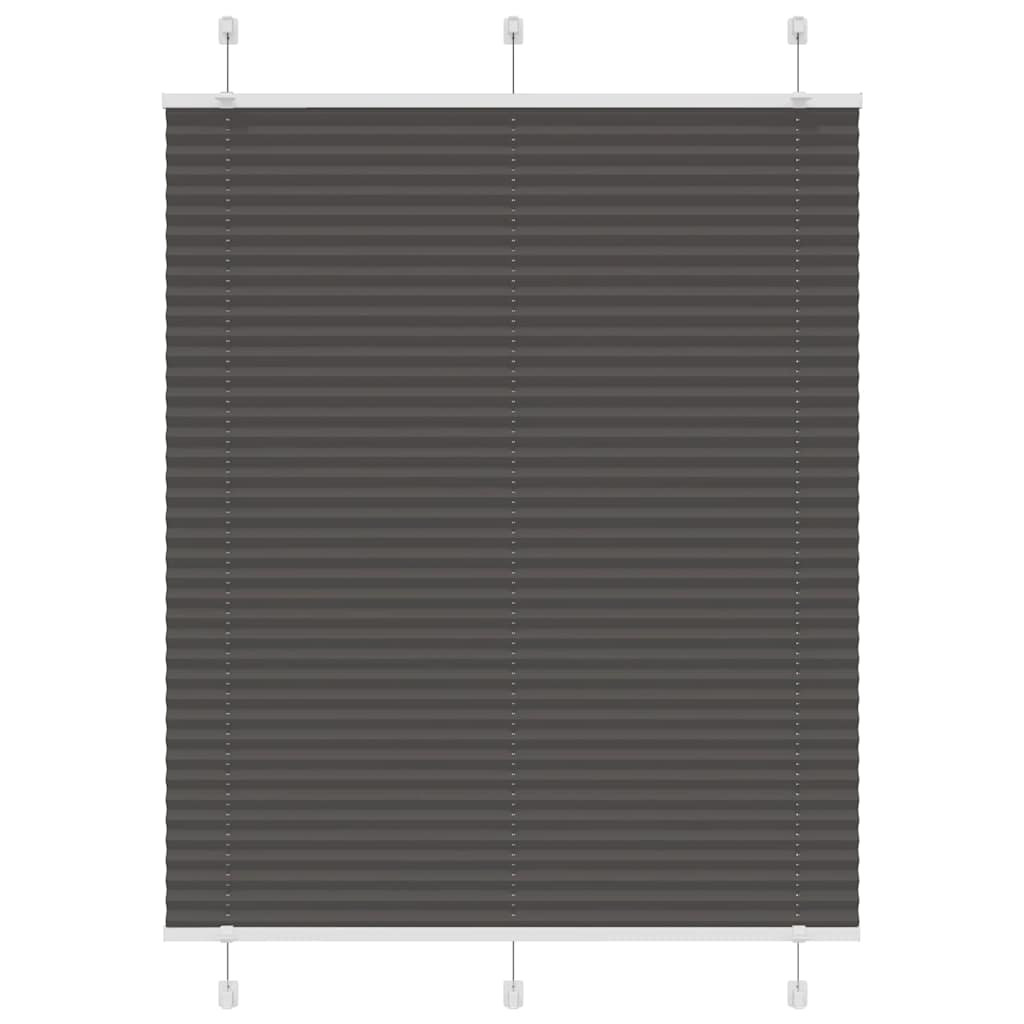 vidaXL Plissee Schwarz 110x100 cm Stoffbreite 109,4 cm Polyester