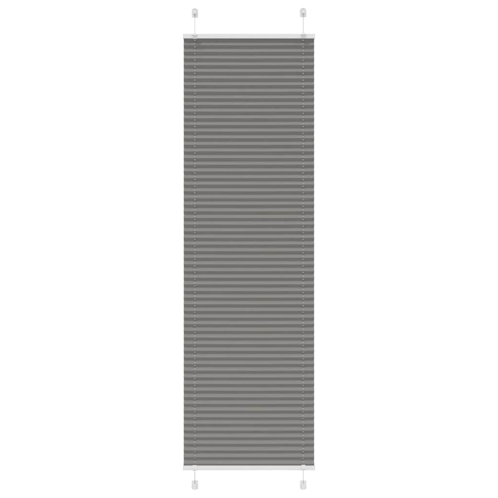 vidaXL Plissee Anthrazit 55x200 cm Stoffbreite 54,4 cm Polyester