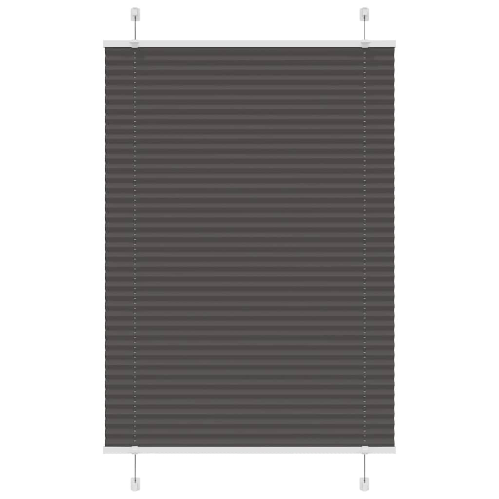 vidaXL Plissee Schwarz 85x100 cm Stoffbreite 84,4 cm Polyester
