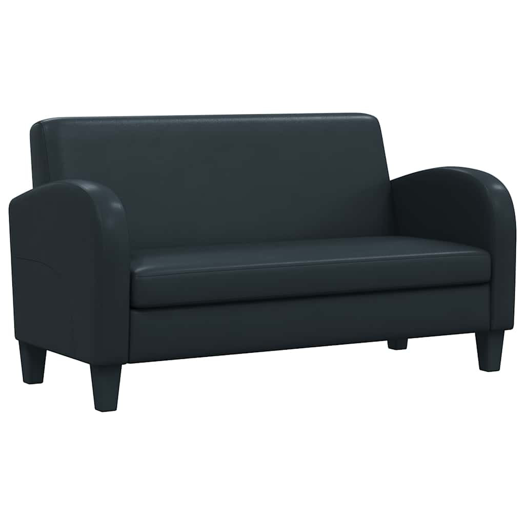 vidaXL Sofa 2-Sitzer Kunstleder Schwarz
