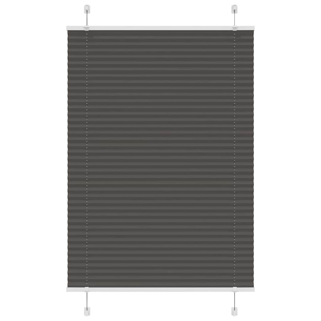 vidaXL Plissee Schwarz 85x150 cm Stoffbreite 84,4 cm Polyester