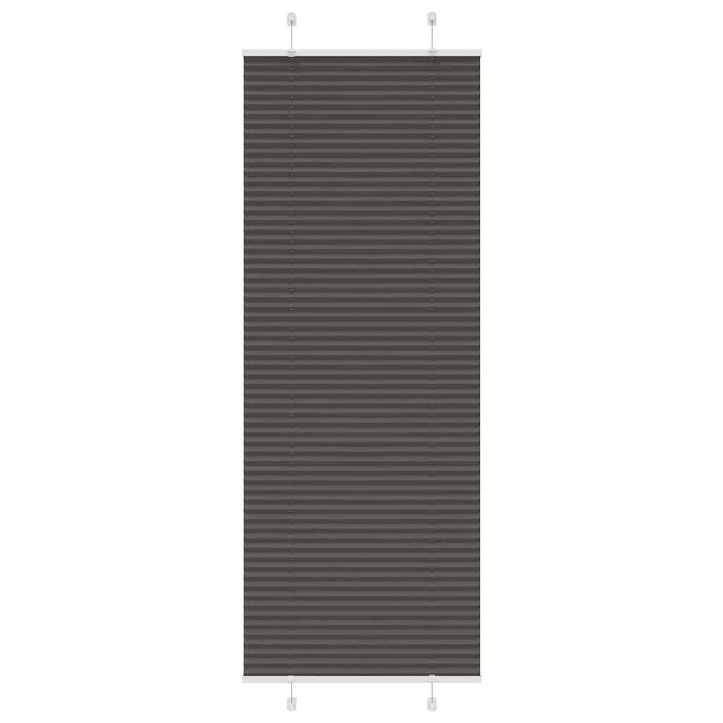 vidaXL Plissee Schwarz 80x200 cm Stoffbreite 79,4 cm Polyester