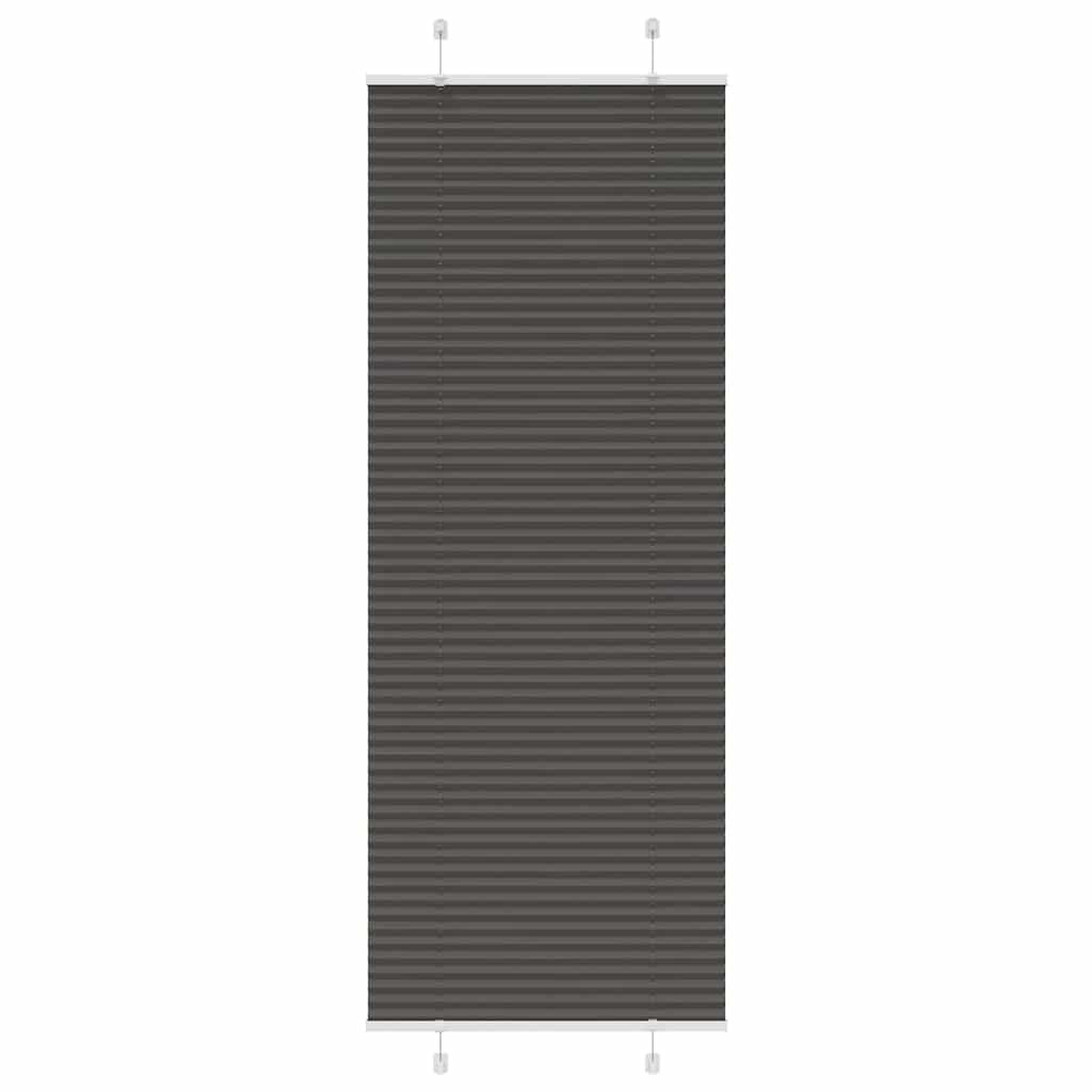 vidaXL Plissee Schwarz 70x200 cm Stoffbreite 69,4 cm Polyester