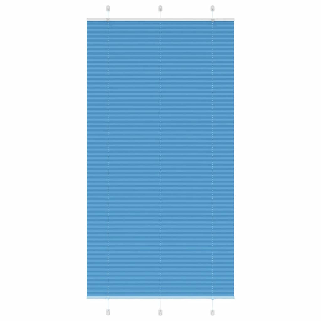 vidaXL Plissee Blau 105x200 cm Stoffbreite 104,4 cm Polyester