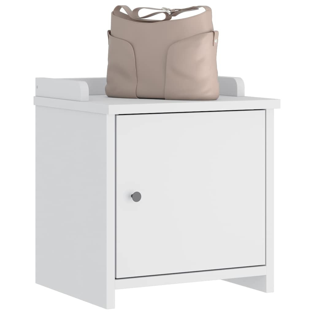 vidaXL Flurbank SANDNES Weiß 45x40x50 cm Massivholz Kiefer