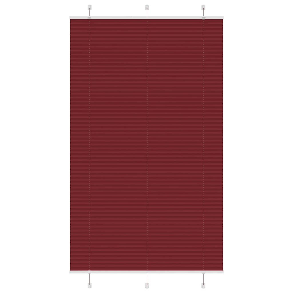 vidaXL Plissee Bordeauxrot 115x200 cm Stoffbreite 114,4 cm Polyester