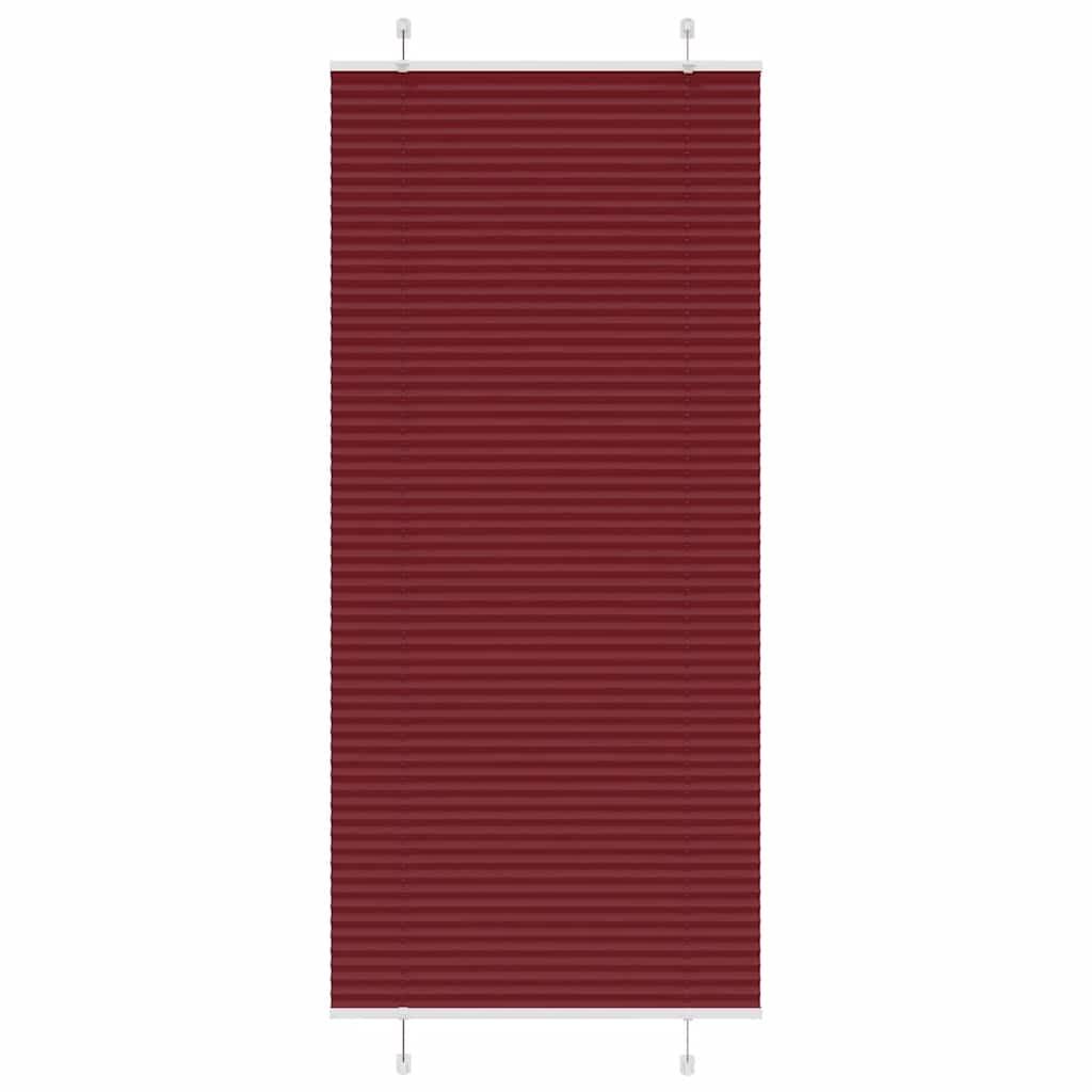 vidaXL Plissee Bordeauxrot 85x200 cm Stoffbreite 84,4 cm Polyester