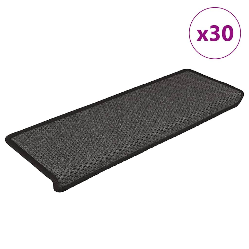 vidaXL Stufenmatten Selbstklebend Sisal-Optik 30Stk. 65x21x4cm