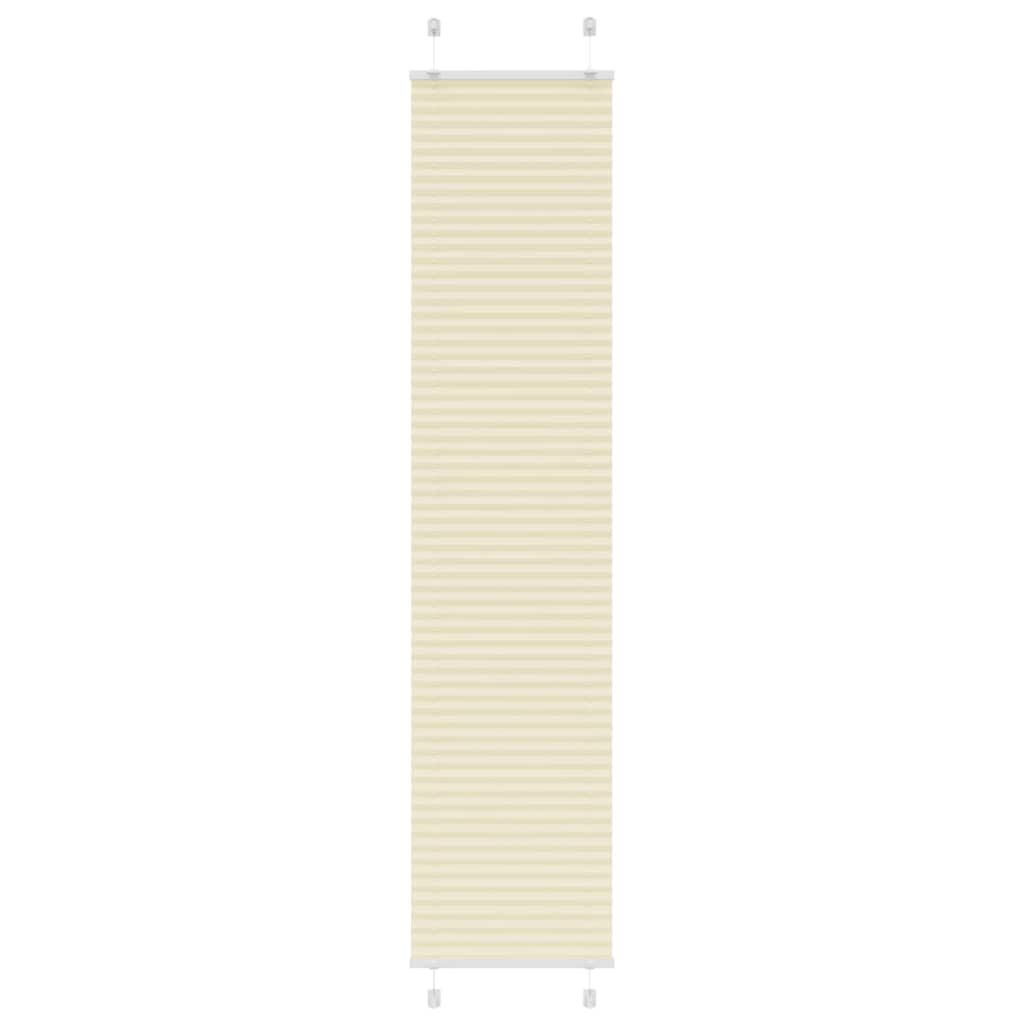 vidaXL Plissee Creme 50x200 cm Stoffbreite 49,4 cm Polyester