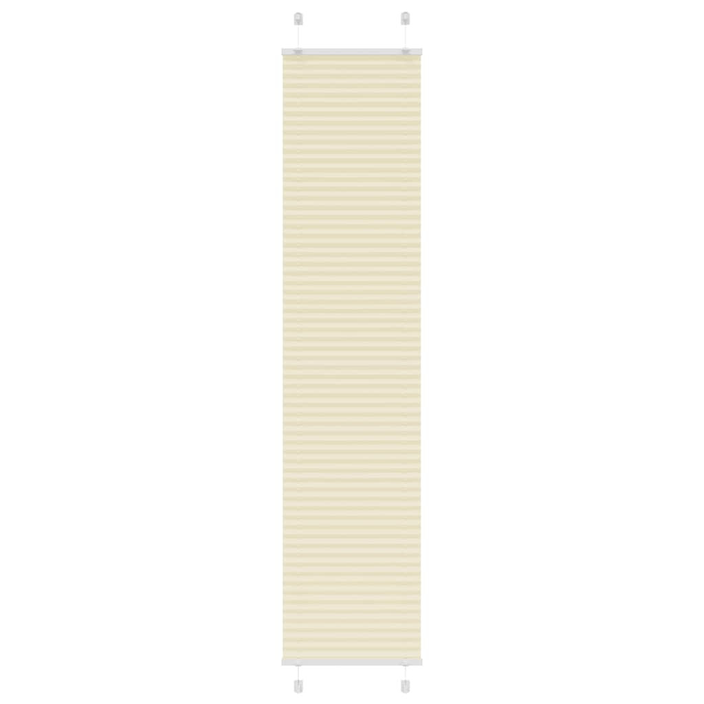 vidaXL Plissee Creme 40x200 cm Stoffbreite 39,4 cm Polyester