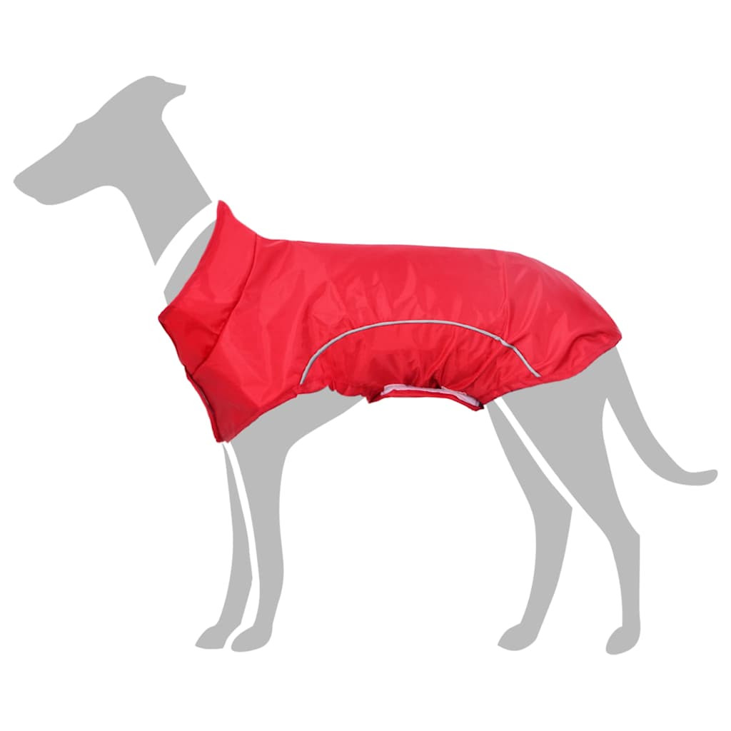 vidaXL Hunde Regenmantel mit Reflexstreifen Polyester Rot XXS
