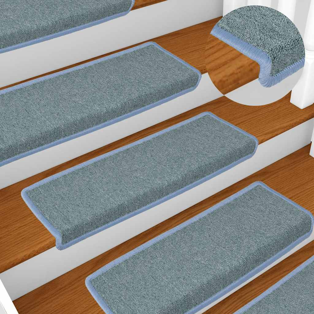 vidaXL Stufenmatten 30 Stk. 65x21x4 cm Seeblau Rechteckiger Rand