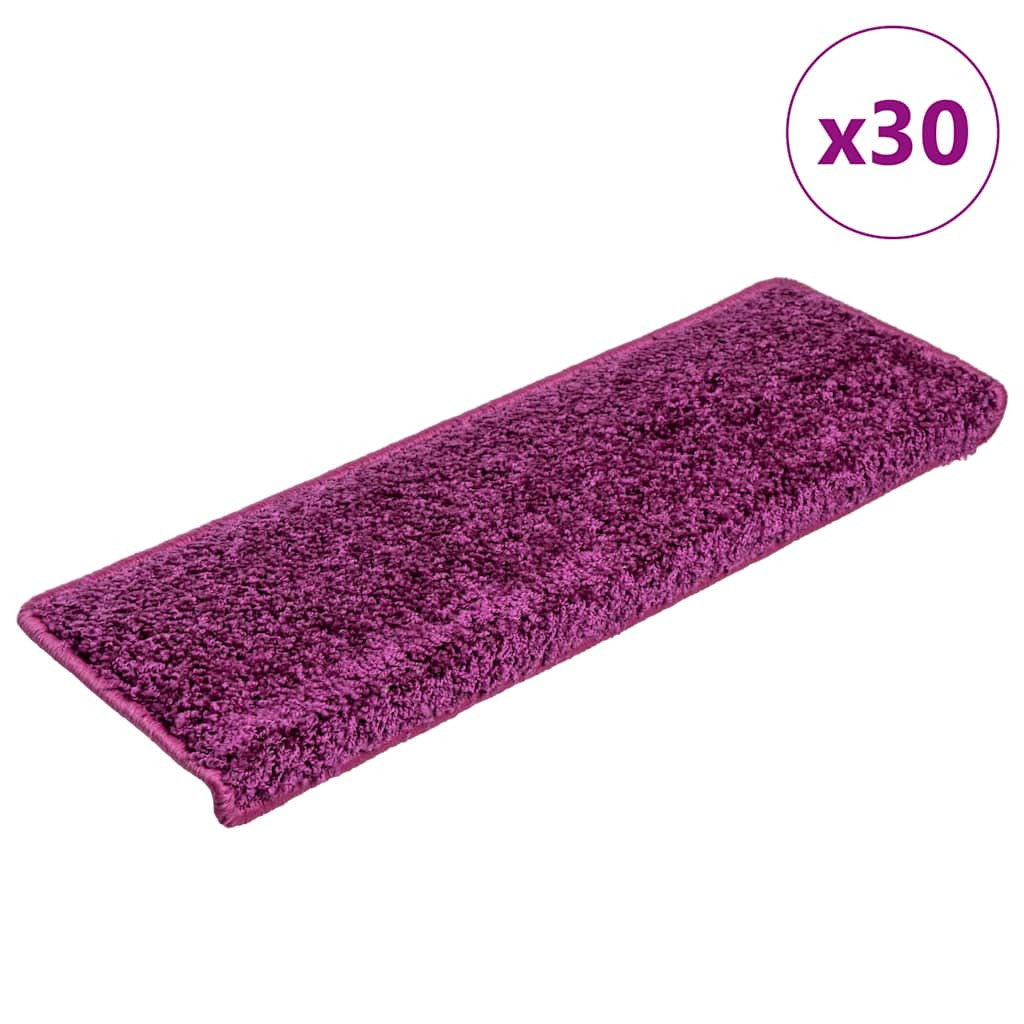 vidaXL Stufenmatten 30 Stk. 65x21x4 cm Violett Rechteckiger Rand