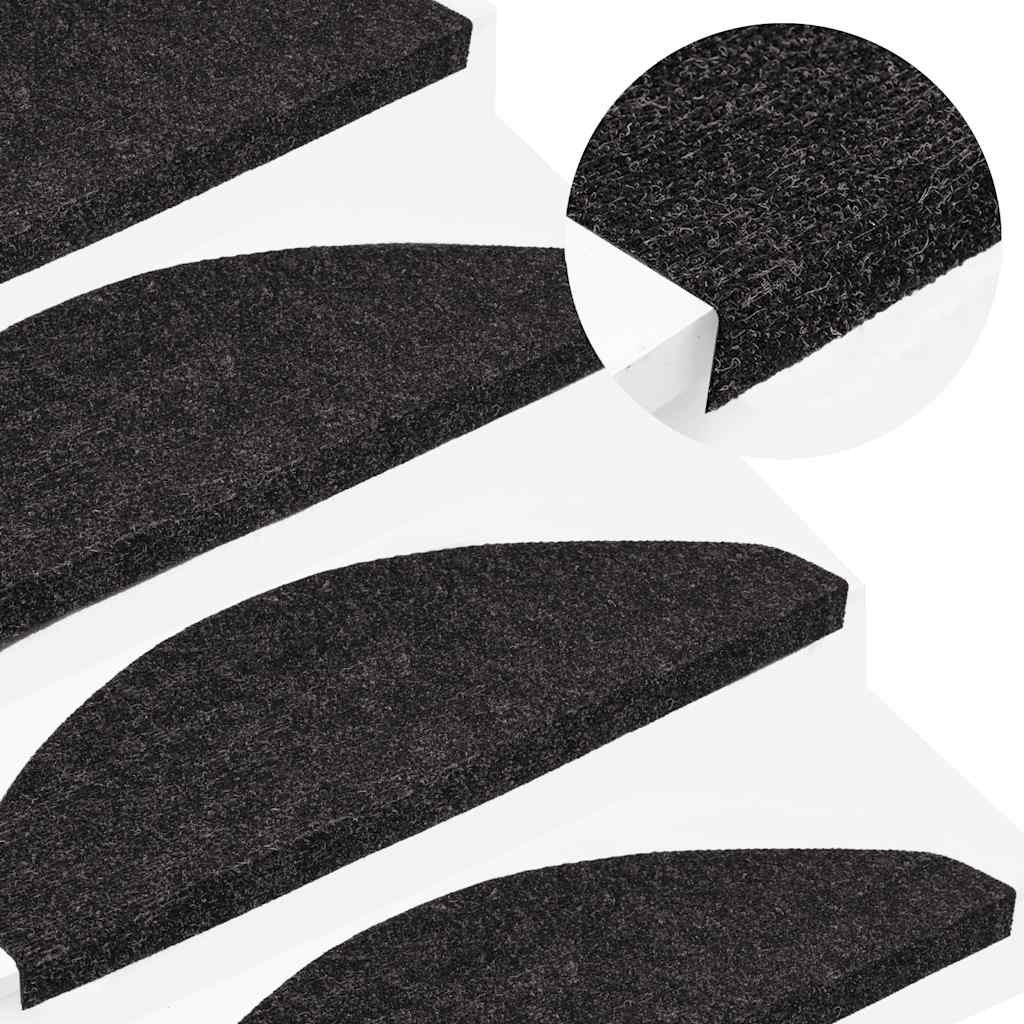 vidaXL Stufenmatten Selbstklebend 30 Stk. Anthrazit 65x22,5x3,5 cm