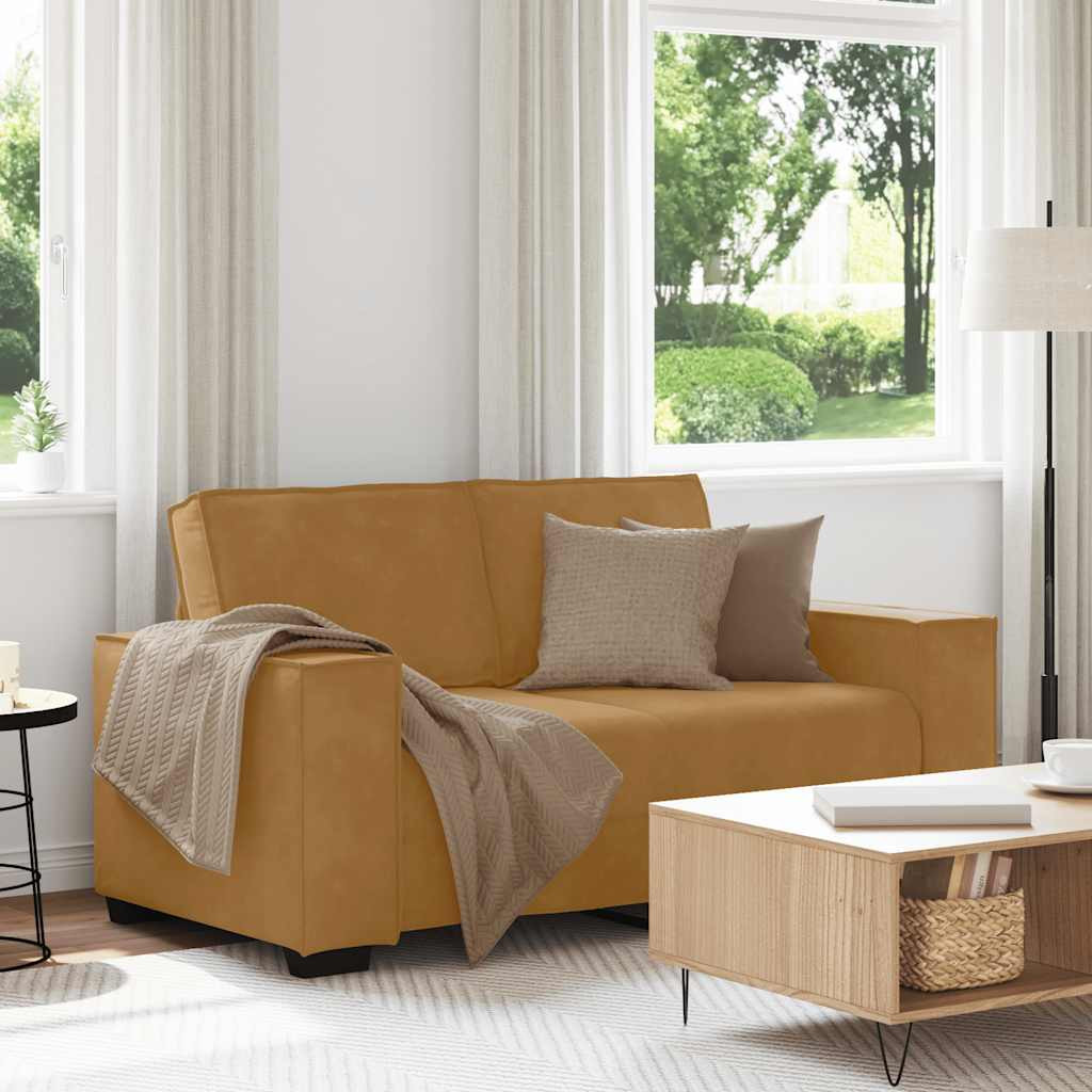 vidaXL 2-Sitzer-Sofa Braun 160x78x84 cm Samt