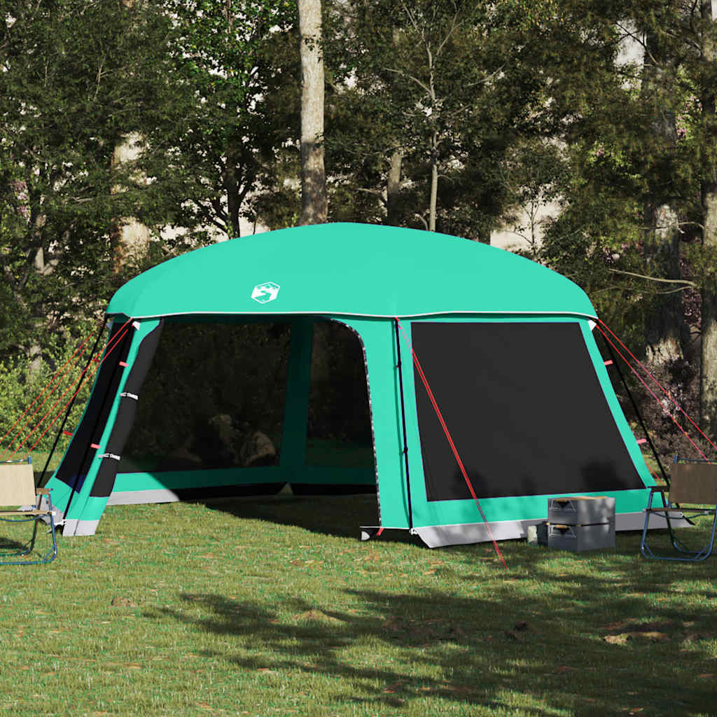 vidaXL Poolzelt mit abnehmbarem Überzelt Netzwänden Meergrün 618x532cm