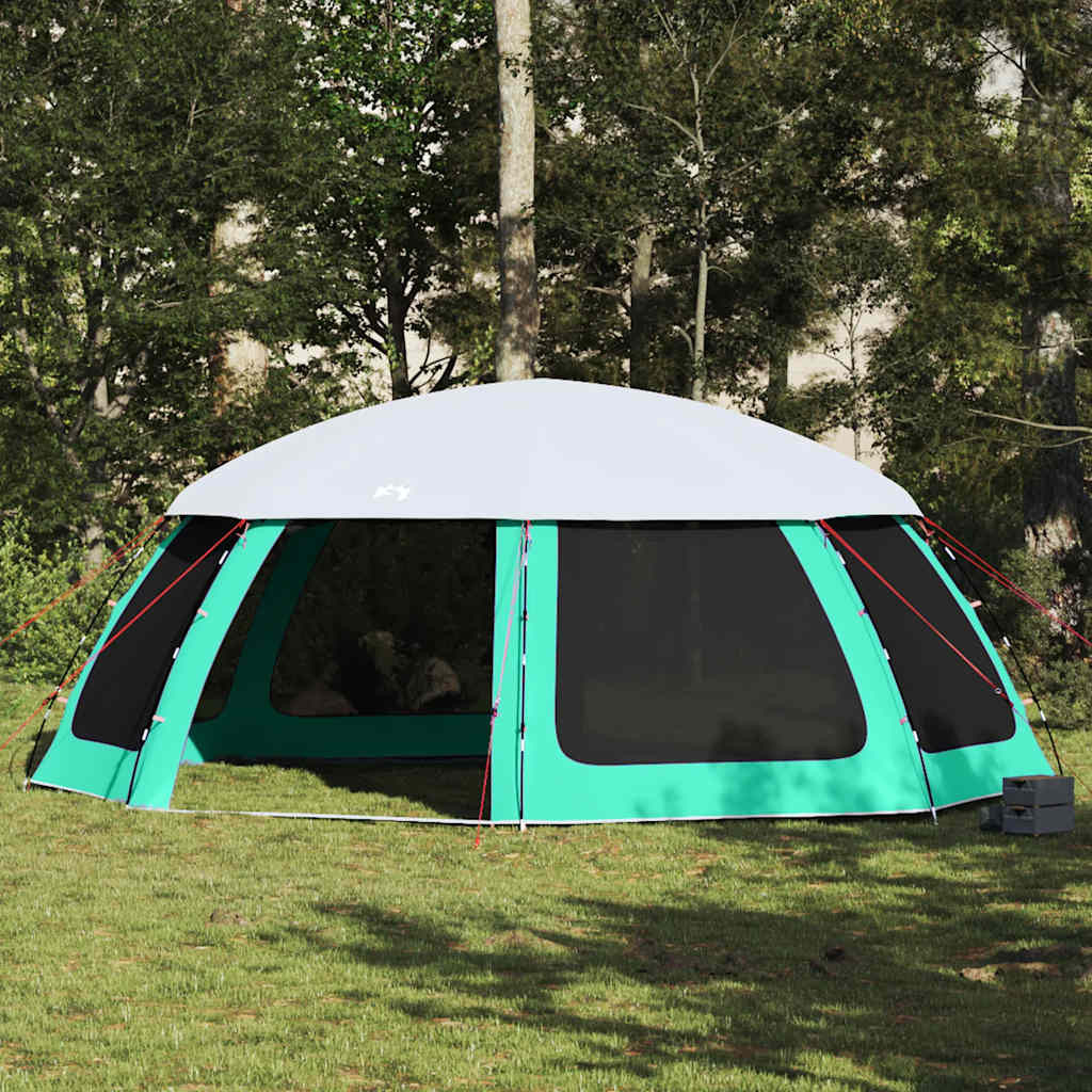 vidaXL Poolzelt mit abnehmbarem Überzelt Netzwänden Meergrün 690x690cm