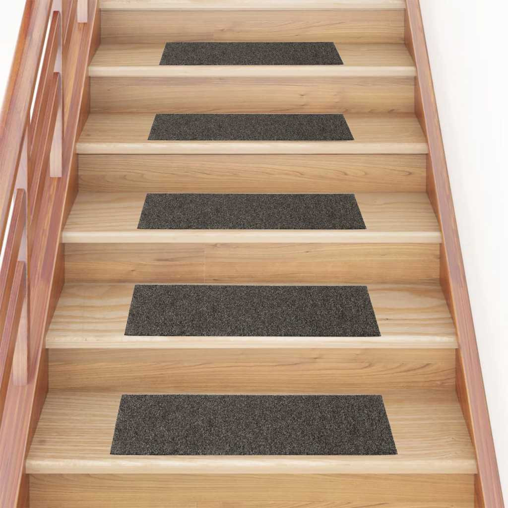 vidaXL Stufenmatten Selbstklebend 30 Stk. 76x20 cm Anthrazit Rechteckig
