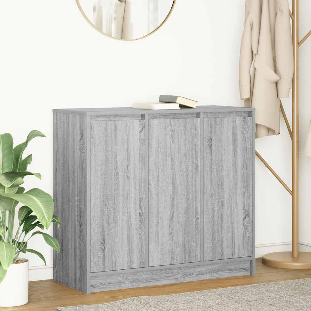 vidaXL Sideboard Grau Sonoma 85x34x76 cm Holzwerkstoff