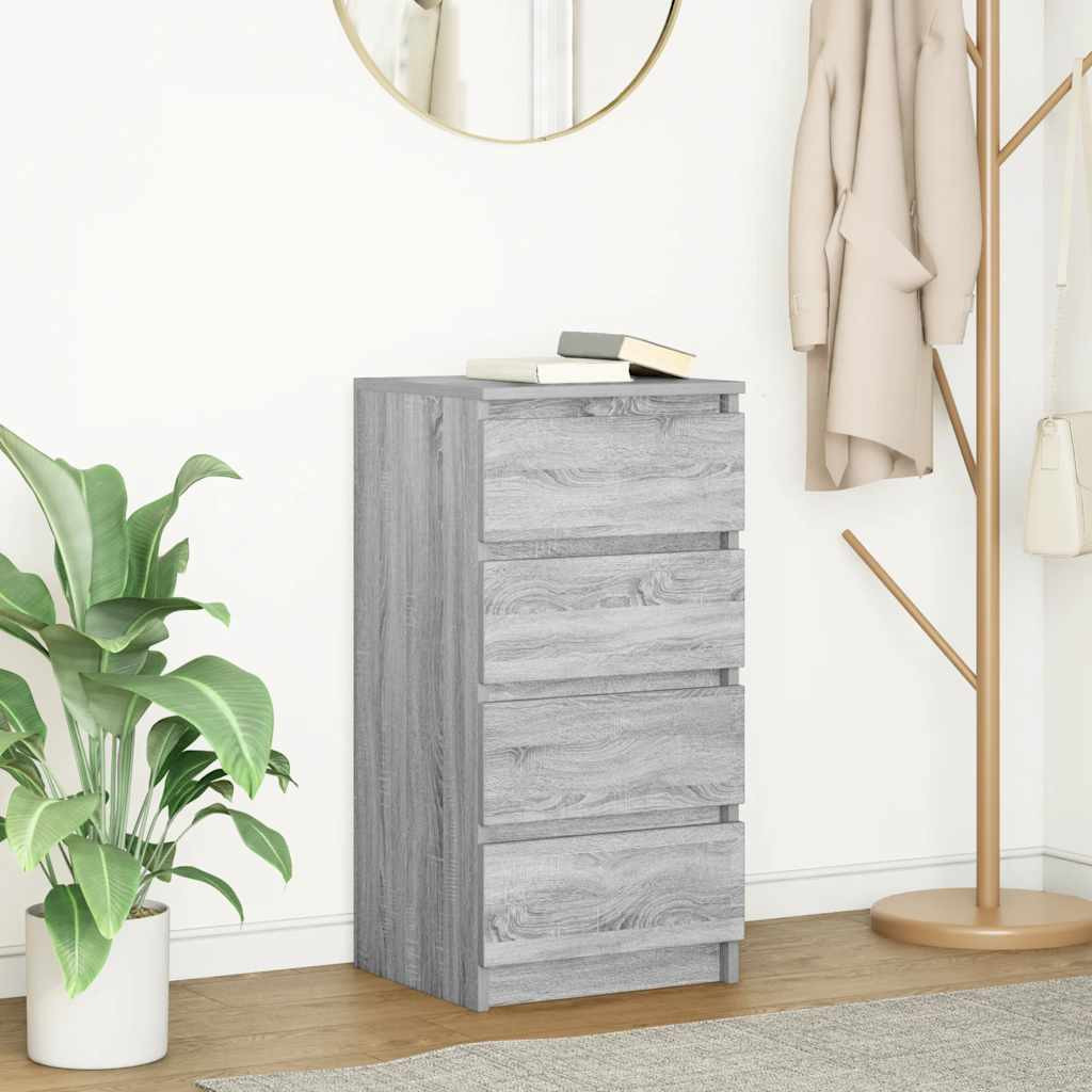vidaXL Sideboard Grau Sonoma 37,5x35x76 cm Holzwerkstoff