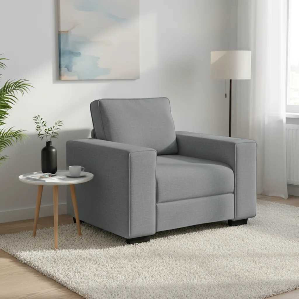 vidaXL Sessel Hellgrau 100x77x82 cm Stoff