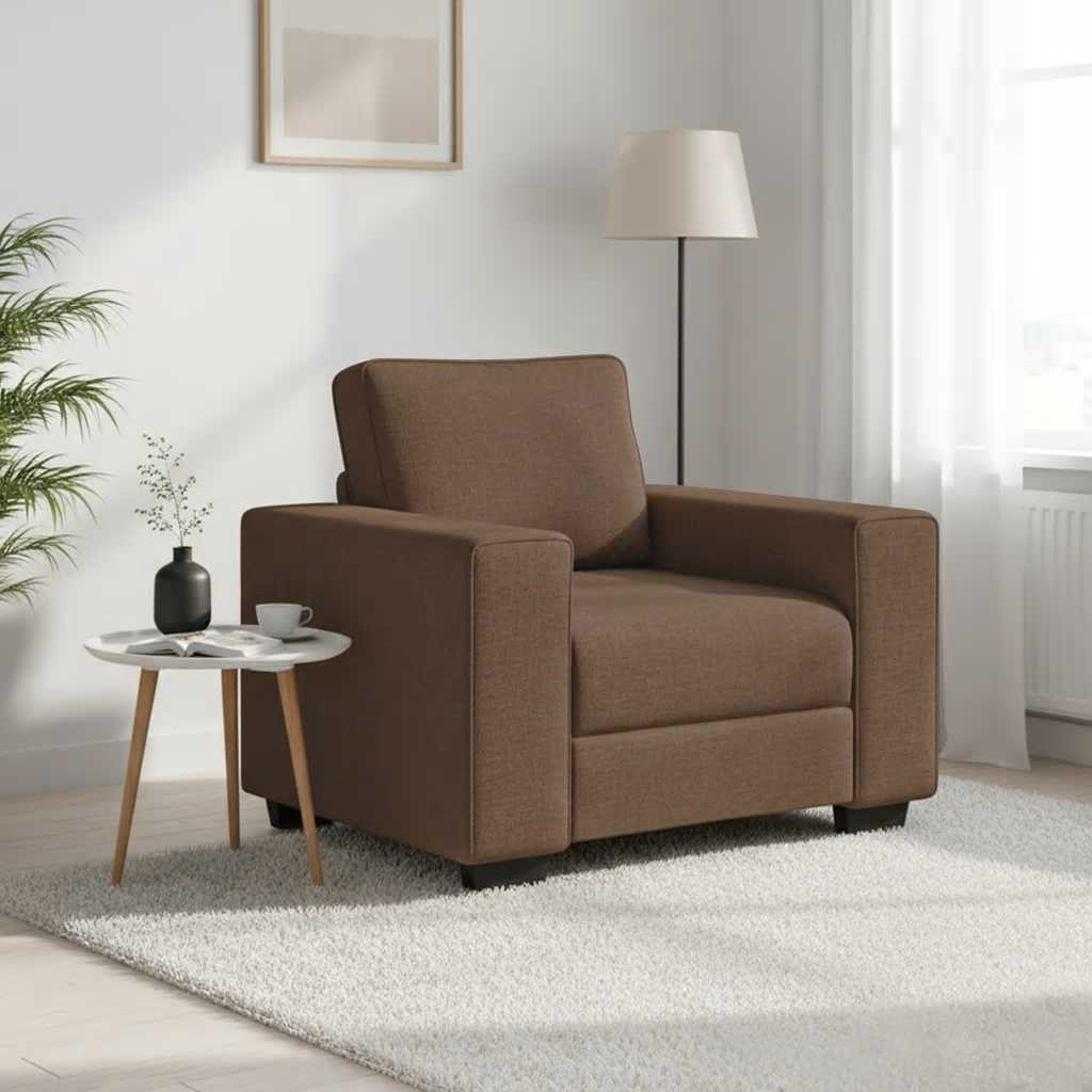 vidaXL Sessel Braun 100x77x82 cm Stoff