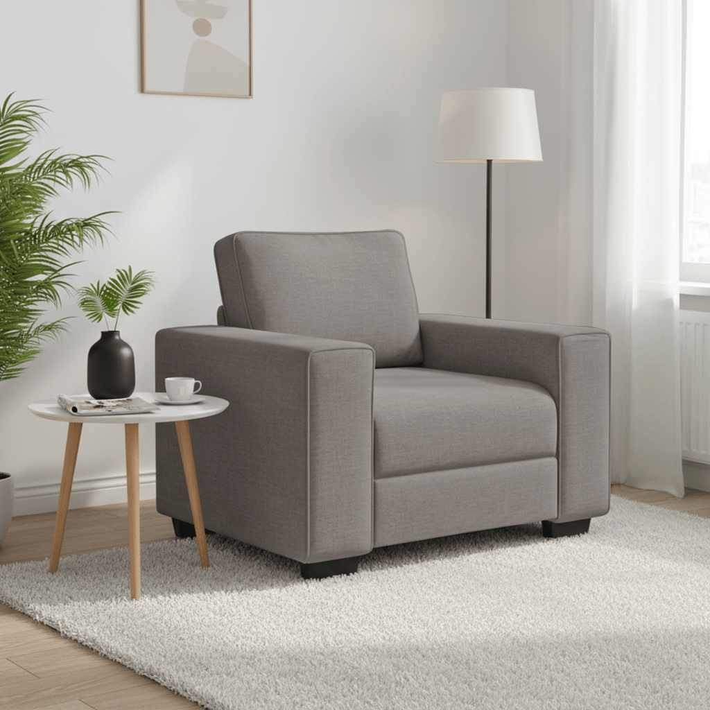 vidaXL Sessel Taupe 100x77x82 cm Stoff