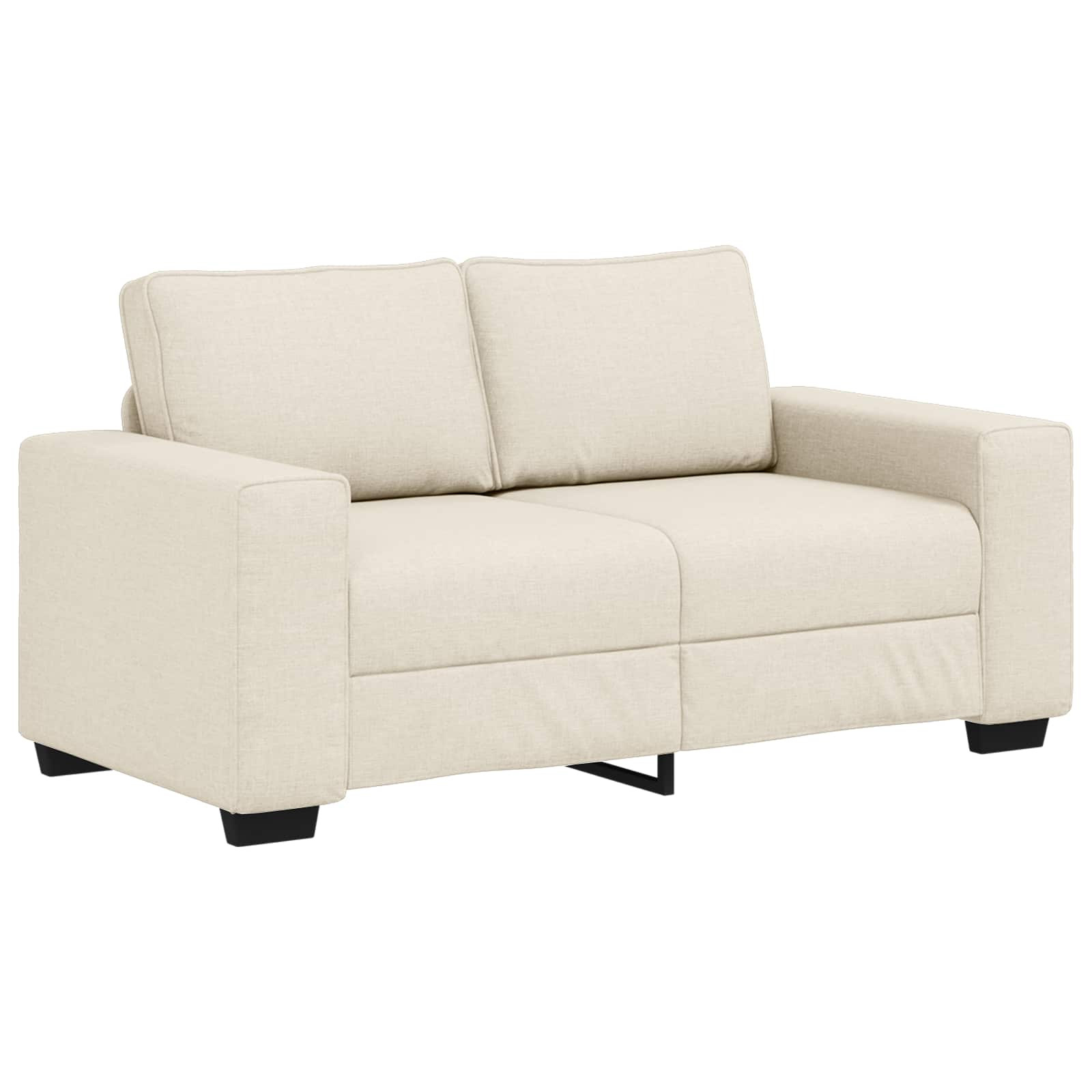 vidaXL 2-Sitzer Sofa Beige 160 cm Leinenmischgewebe