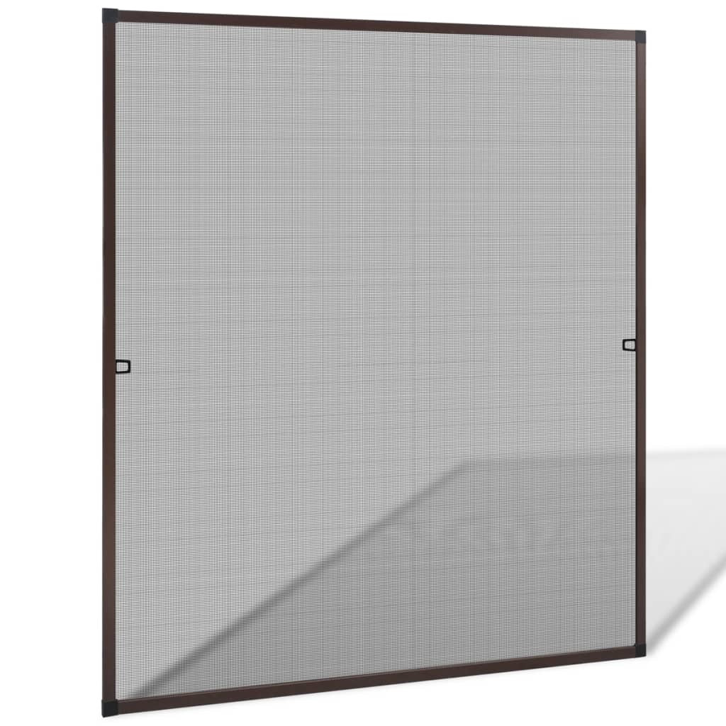Insektengitter für Fenster 130 x 150 cm braun