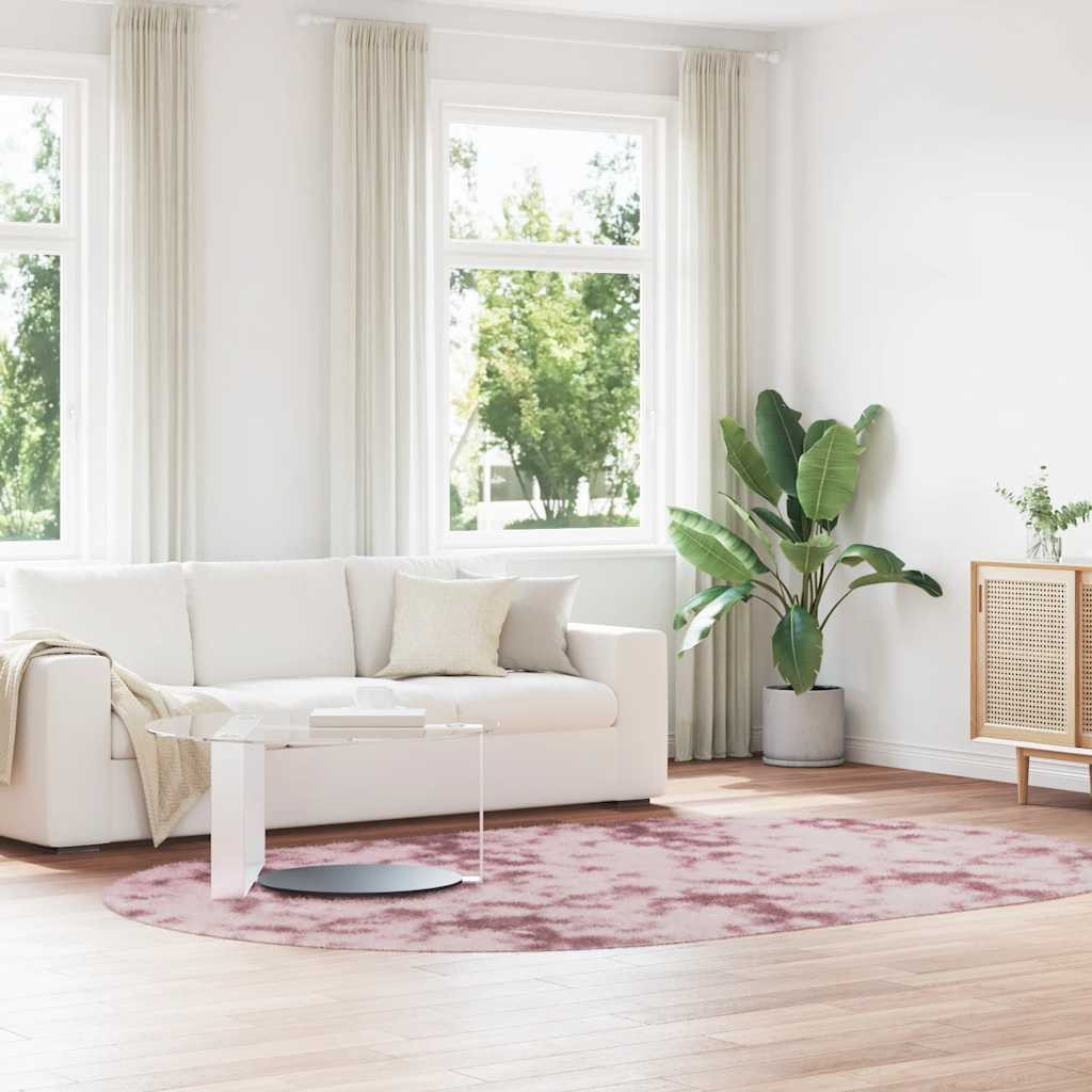 vidaXL Teppich Shaggy Hochflor NAVARRA Altrosa 300x200 cm Polyester