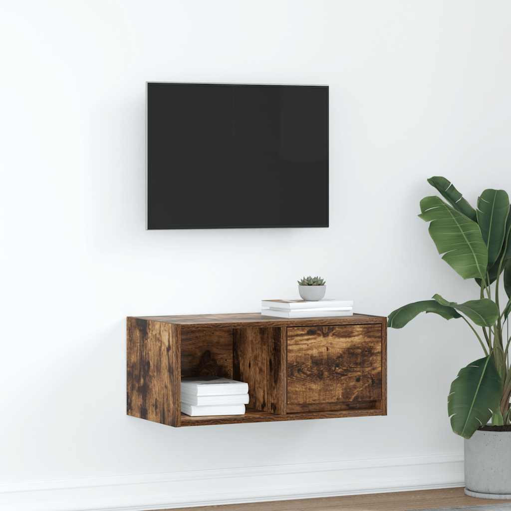 vidaXL TV-Schrank Räuchereiche 60x31x25,5 cm Holzwerkstoff