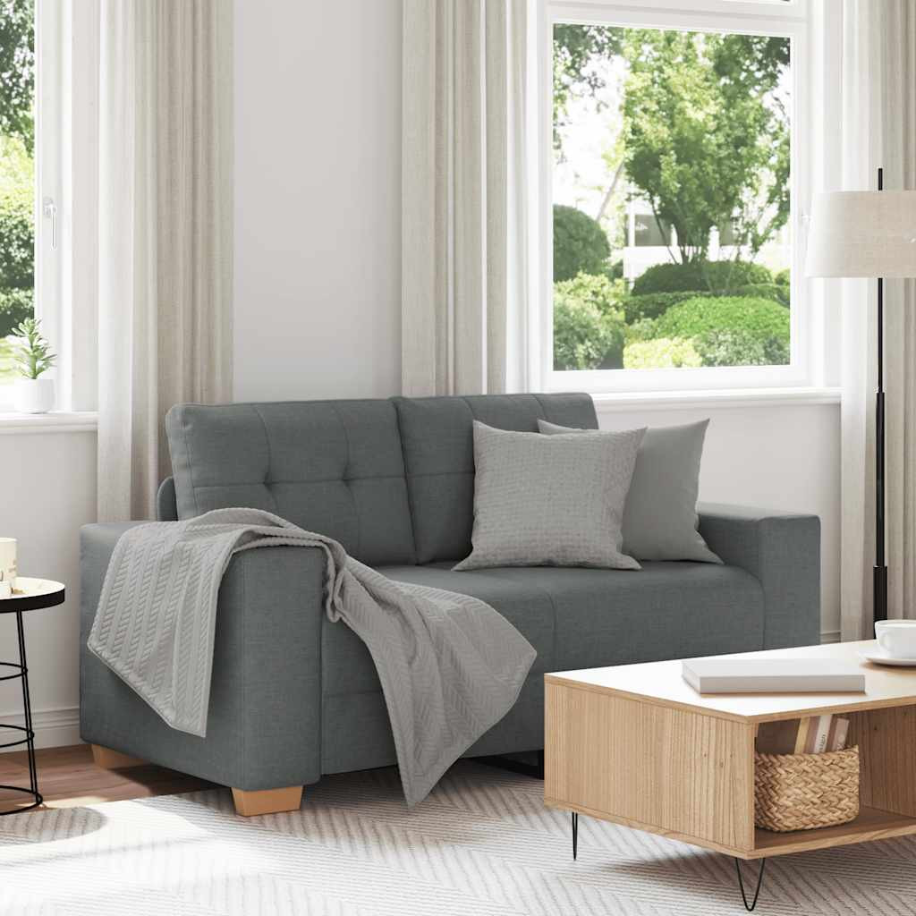 vidaXL Zweisitzer-Sofa Dunkelgrau 160x77x82 cm Stoff