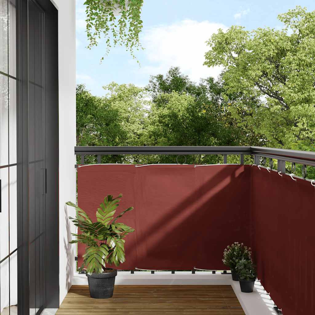 vidaXL Balkon-Sichtschutz Terrakotta 90x1000 cm 100 % Polyester-Oxford