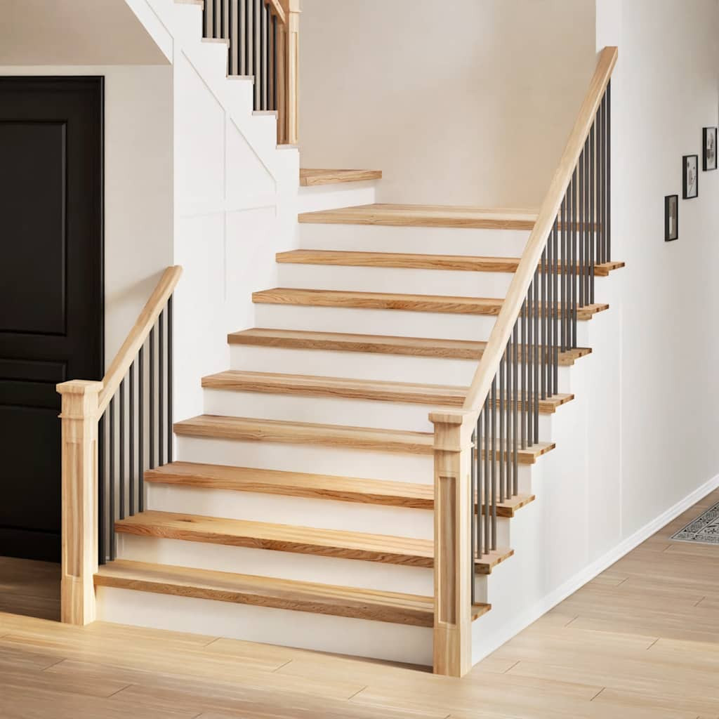 vidaXL Treppenstufen 4 Stk. Unbehandelt 110x25x2 cm Massivholz Eiche