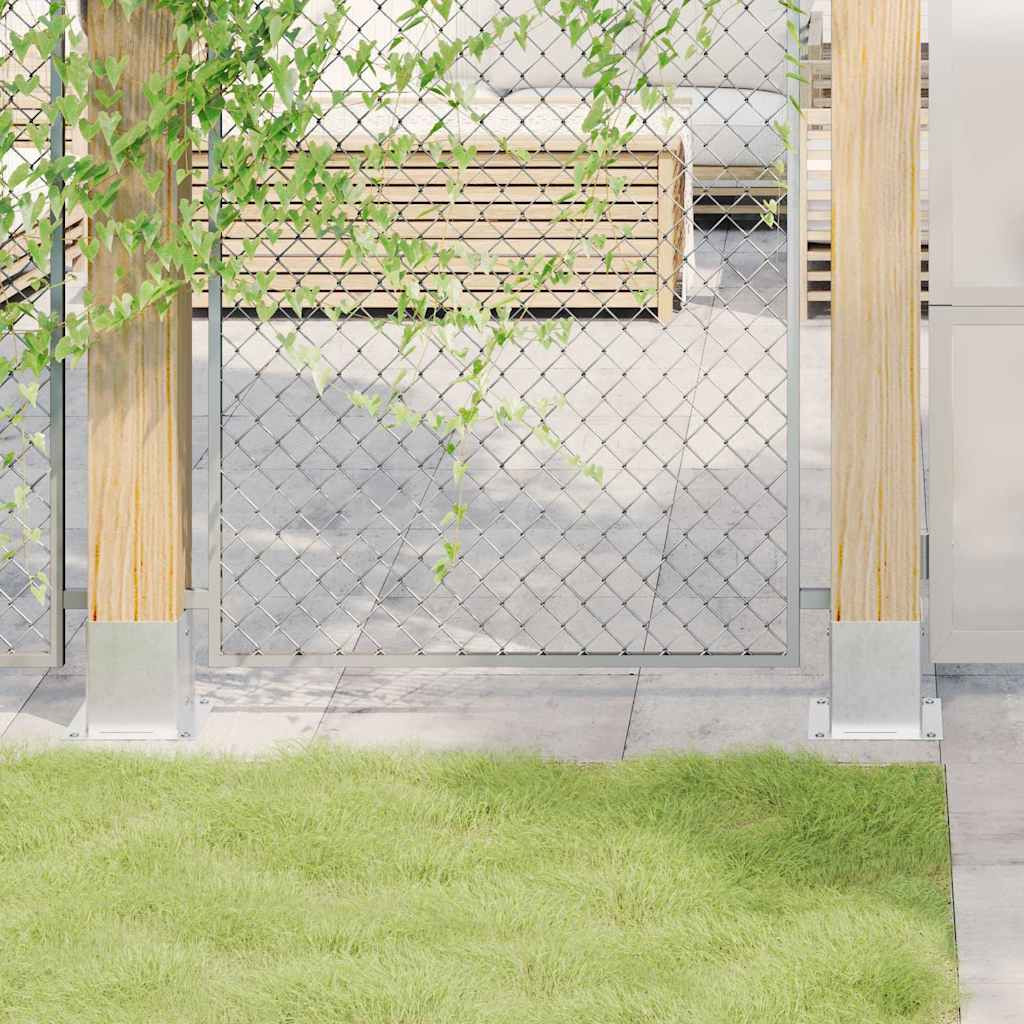vidaXL Pfostenträger Quadratisch 12 Stk. 101x101mm Stahl Verzinkt
