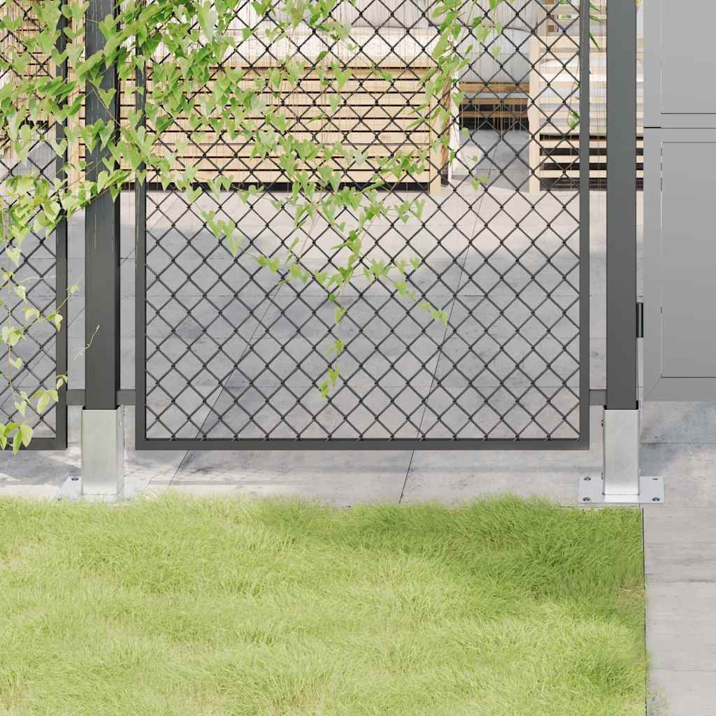 vidaXL Pfostenträger Quadratisch 12 Stk. Silber 71x71mm Stahl Verzinkt