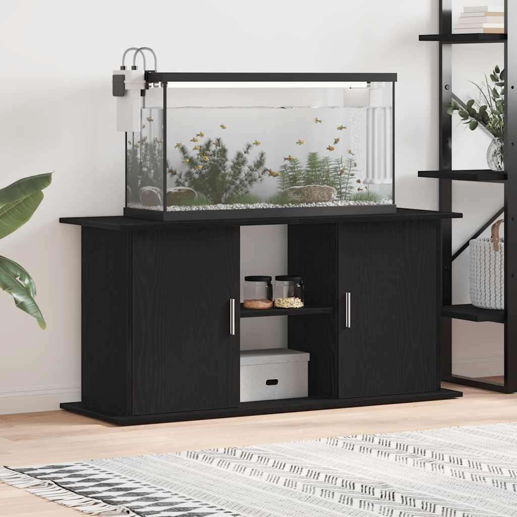 vidaXL Aquariumständer Schwarz Eichen-Optik 121x41x58 cm Holzwerkstoff