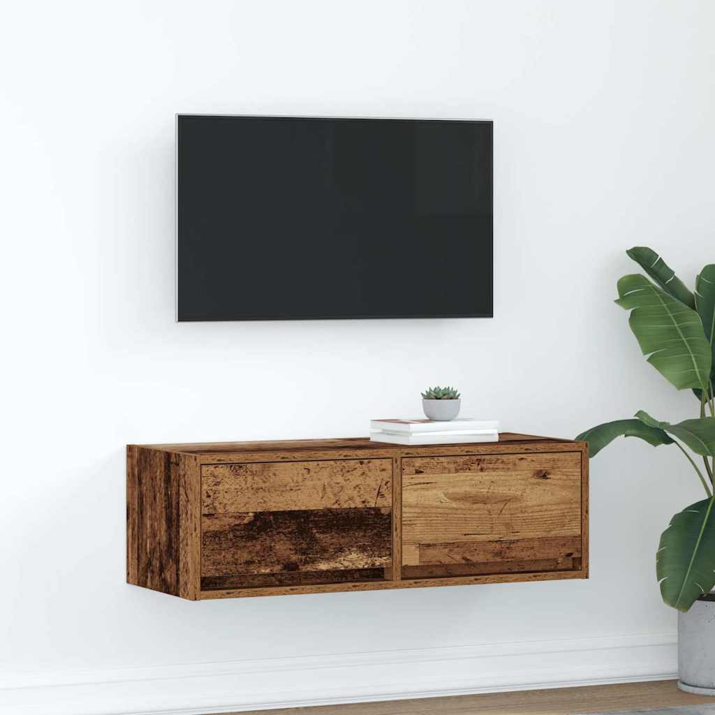 vidaXL TV-Schrank Altholz-Optik 80x31x25,5 cm Holzwerkstoff