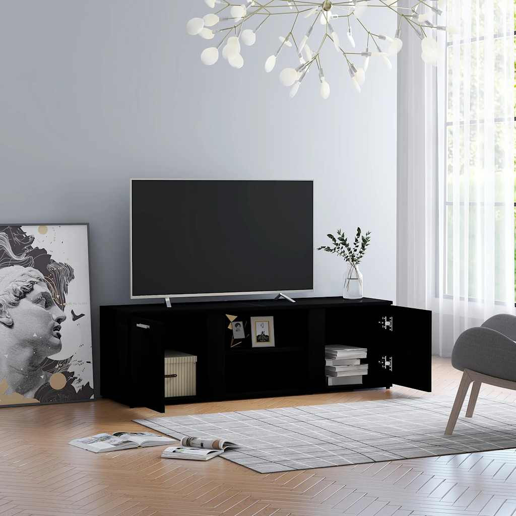 vidaXL TV-Schrank Schwarz 120x34x37 cm Holzwerkstoff