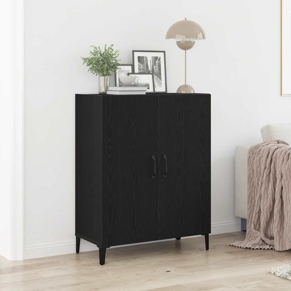 vidaXL Sideboard Schwarz Eichen-Optik 69,5x34x90 cm Holzwerkstoff