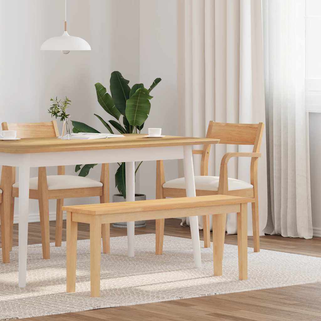 vidaXL Bank 110 cm Massivholz Gummibaum