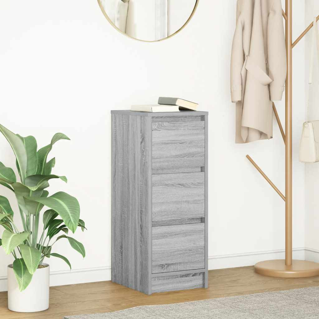 vidaXL Sideboard Grau Sonoma 29,5x34x76 cm Holzwerkstoff