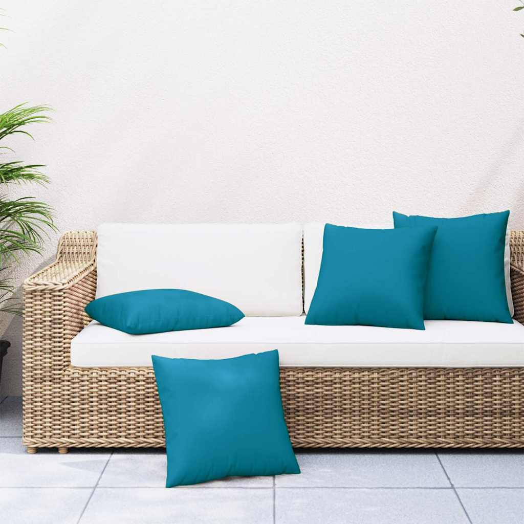 vidaXL Sofakissen 4 Stk. Blau 50x50 cm Stoff