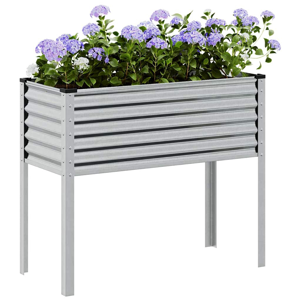 vidaXL Garten-Pflanzgefäß 100 x 45 x 90 cm Verzinkter Stahl