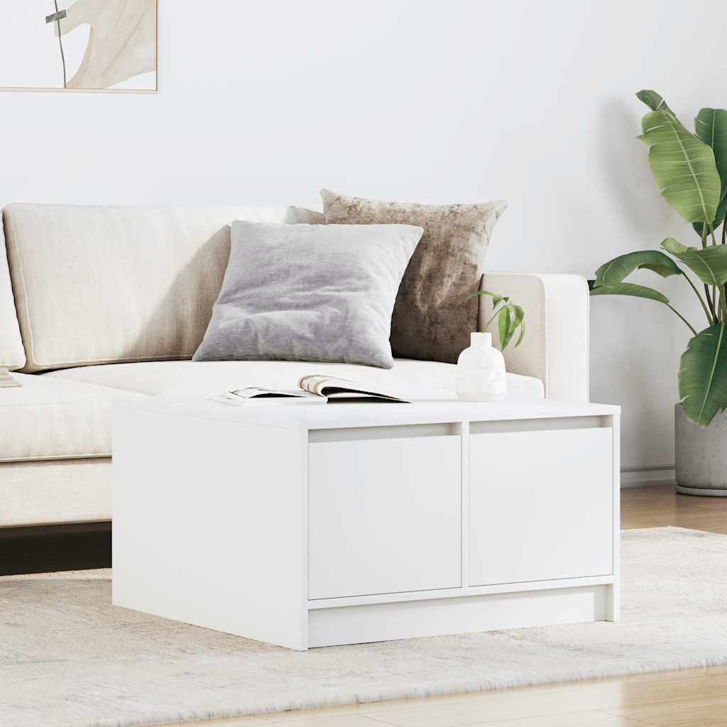 vidaXL Couchtisch mit Schubladen Weiß 70,5x70x40 cm