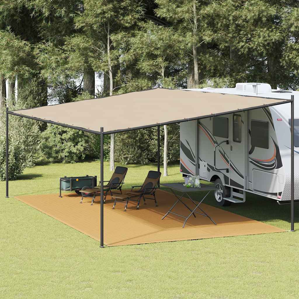 vidaXL Zeltteppich Sandfarbe 400x600 cm HDPE