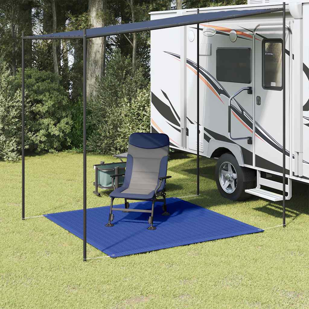 vidaXL Zeltteppich 250x250 cm Blau HDPE