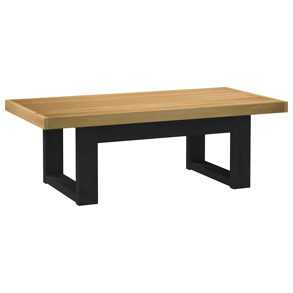 vidaXL Couchtisch NOAIN U-förmige Beine 120x60x40 cm Massivholz Kiefer