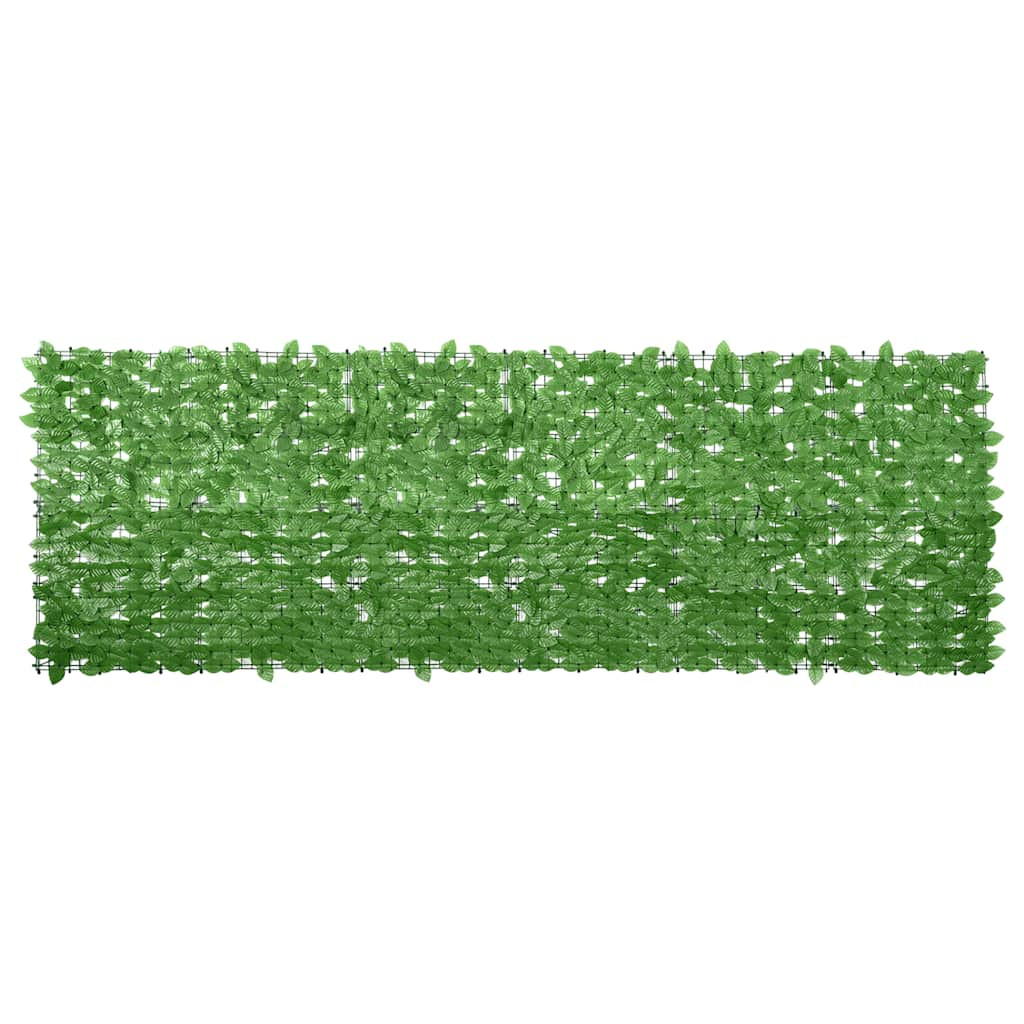 vidaXL Balkon-Sichtschutz mit Grünen Blättern 300x100 cm